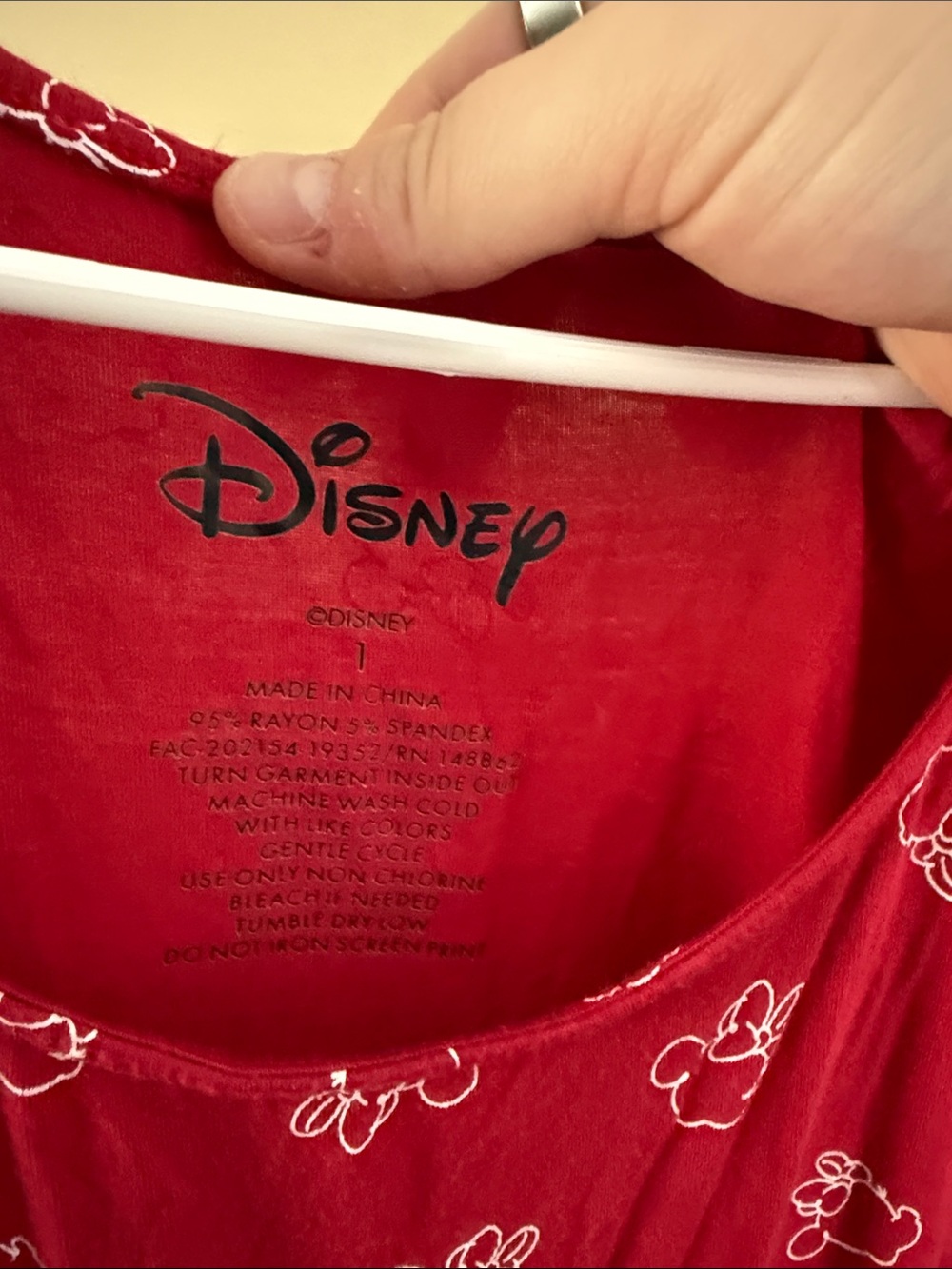 Disney Minnie Mouse Red Scoop-Neck Midi Dress with Pockets 1X Bound - Picture 2 of 5